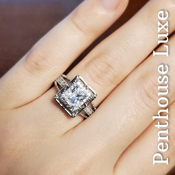 FINAL RESTOCK!! Radiant Cut White Sapphire Ring - Picture 5 of 7